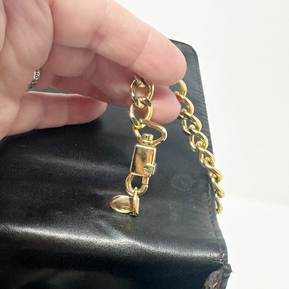 J.RENEE BROWN GOLD CHAIN LION FACE EVENING BAG PURSE - Picture 9 of 12